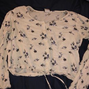 White flower blouse